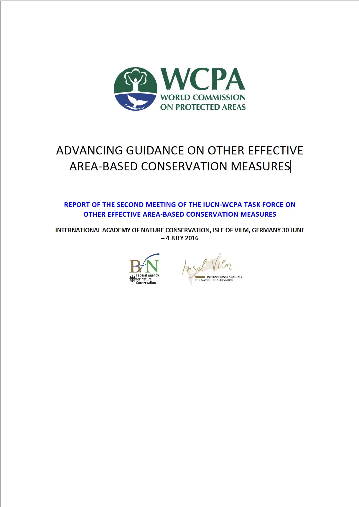 ADVANCING GUIDANCE ON OTHER EFFECTIVE AREA-BASED CONSERVATION MEASURES