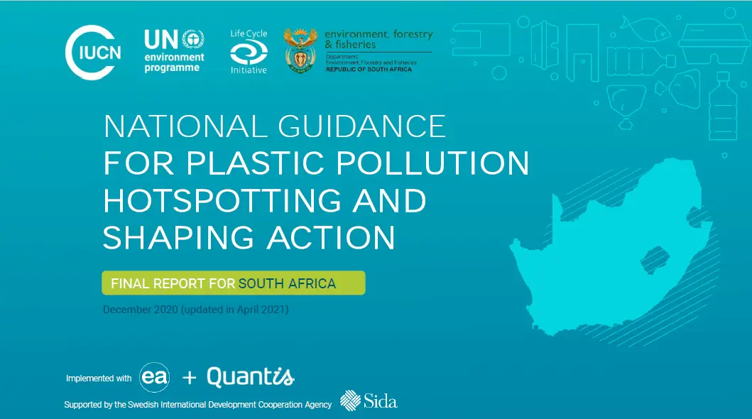 MARPLASTICCs cover image South Africa National Plastic Pollution Hotspotting Report and data