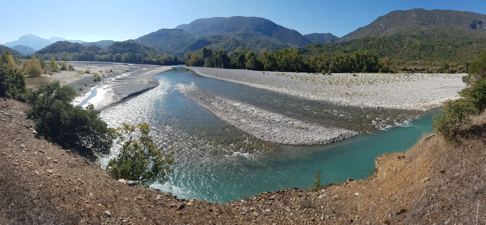 Aoos / Vjosa River at Greek-Albanian border