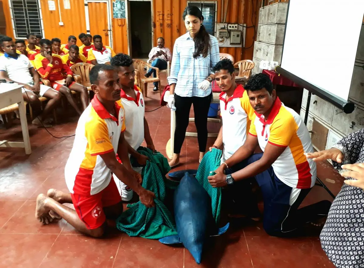150 lifeguards were trained to respond to stranded marine animals in distress