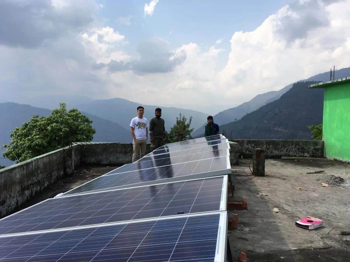 Solar panels installed in Sikkim