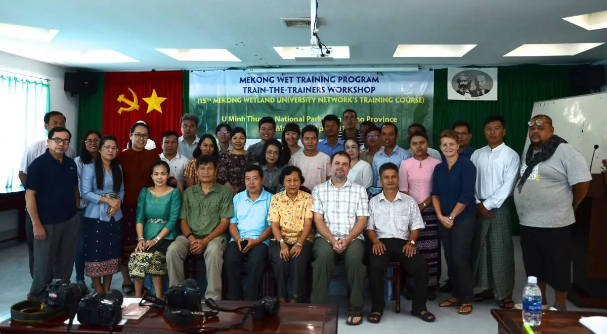 Workshop participants and instructors included representatives from the four Mekong WET countries (Cambodia, Lao PDR, Thailand, and Viet Nam) and additional observers from Myanmar