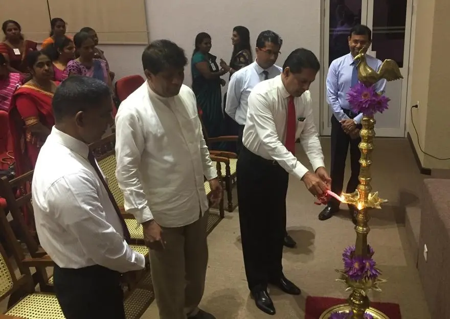 Lighting of the traditional oil lamp by the distinguished  guests