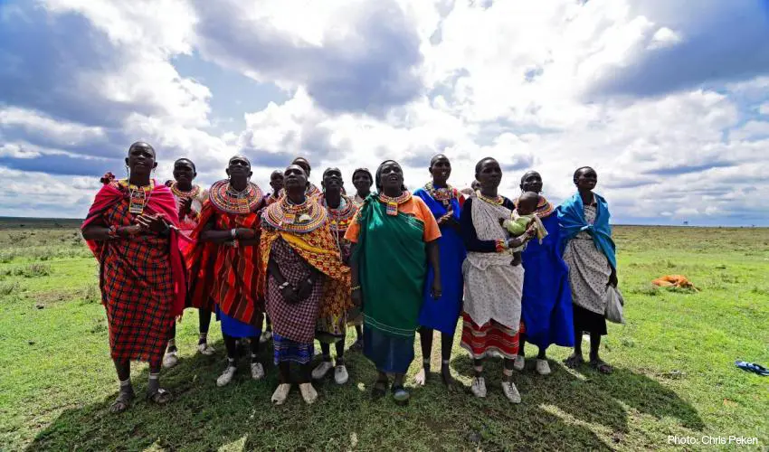 Samburu women group working to market community beadwork artifacts