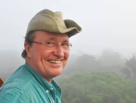 Dr Tom Lovejoy in the Amazon forest