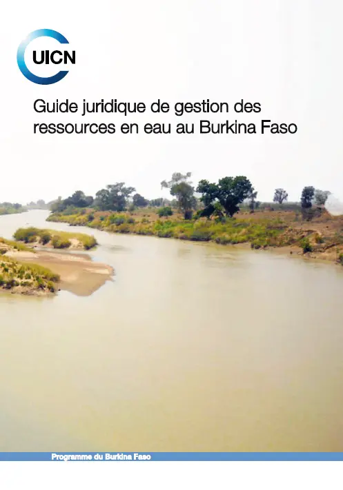 Couverture du Guide juridique de gestion des ressources en eau au Burkina Faso