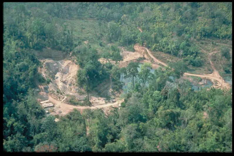Lead mining adjacent to Thung Yai National Park, Thailand
