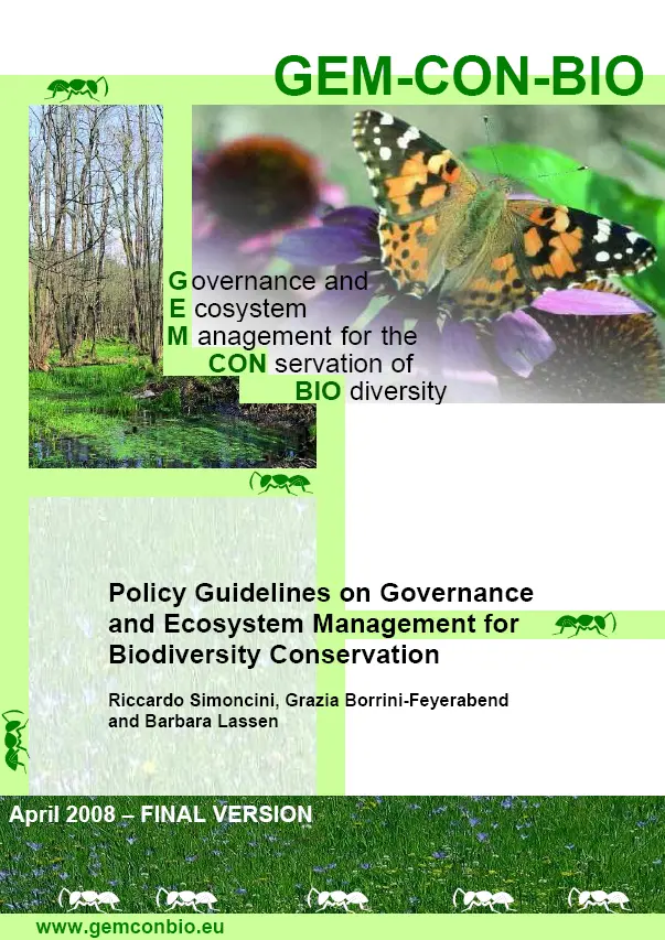 GEM-CON-BIO Policy Guidelines on Governance and Ecosystem Management for Biodiversity Conservation