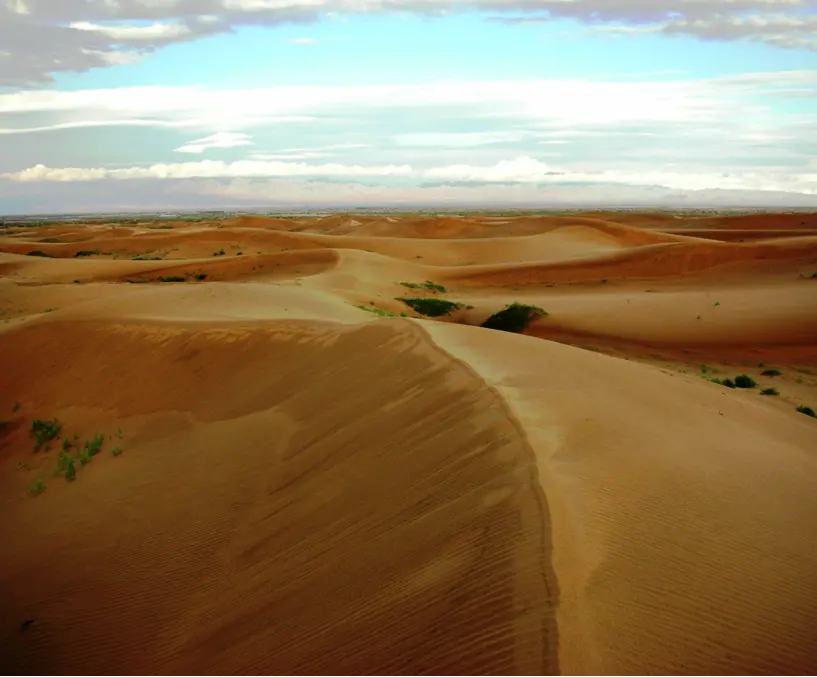 sand dunes in the Alashan Desert, north western China. Photo: Andrew Goudie