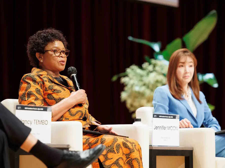 Nancy Tembo speaks at the IUCN Leaders Forum Jeju 2022